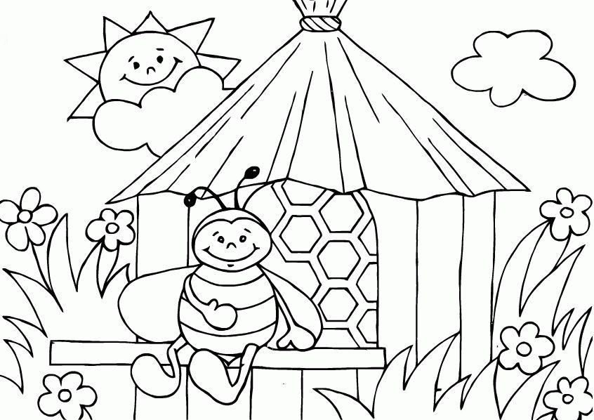 Pszczoły kolorowanki